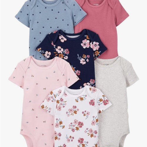 Simple Joys by Carter's Baby Girls 6 Pack Short Sleeve Bodysuit