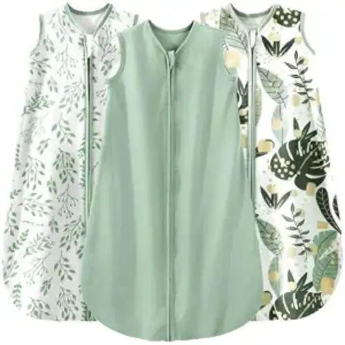 Yoofoss Baby Sleep Sack 0-6 Month 0.5TOG 100% Organic Cotton 2-Way Zipper