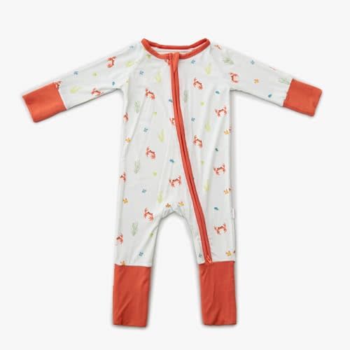 Ultra-Soft Convertible Baby Romper - Gender Neutral Infant Clothes with 2-Way Zipper, Footless Sleepwear, Cozy Unisex outfit