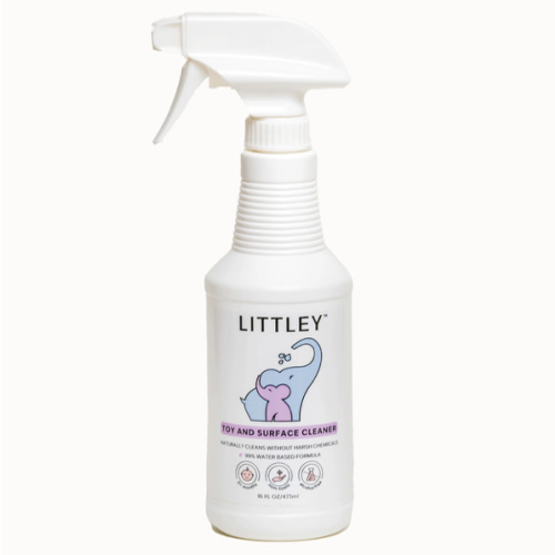 Littley Toy & Surface Cleaner with Hypochlorous Acid, Fragrance-Free, Made Without Ammonia, Bleach, Phosphates, Phthalates, or Dyes, 16oz Spray Bottle