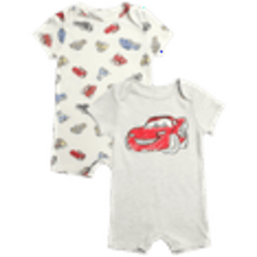 Disney Baby Boys Romper - 2 Pack Tiger Pooh Mickey Mouse Short Sleeve Bodysuit for Boys (Newborn/Infant)