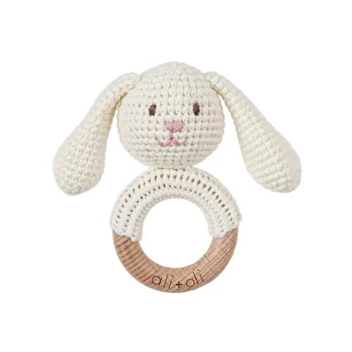 Rabbit Crochet Rattle Teether