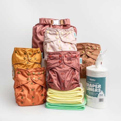 Serene Sunrise - Hybrid Diaper Cover - Cloth Diaper Starter Bundle - 5 Pack