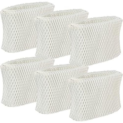 Funmit WF2 Humidifier Filter Replacement for Vicks Kaz Humidifier Starry Night Cool Mist V3500N V3700 V3100 V3900 Sunbeam 1118 1119 Honeywell HCM-300T HCM-350 WA-8D Enviracaire ECM-500 6 Pack