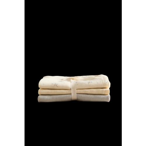 SET OF BABY MUSLIN CLOTHS MINI FLOWER (SET OF 3)