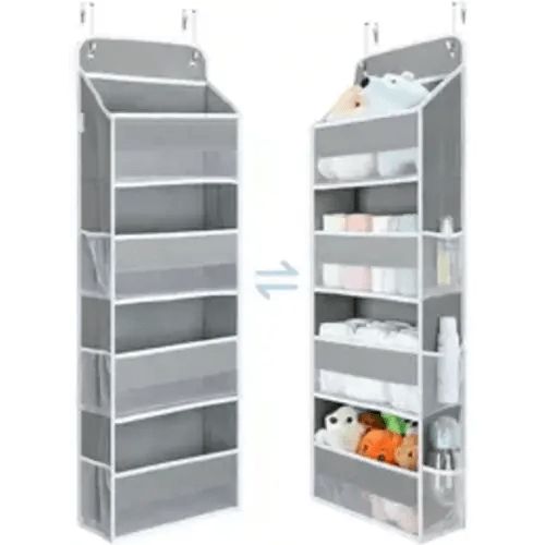 Over The Door Hangable Storage Organizer for Baby Nursery & Bathroom, 35.2lbs Load Capacity, Swing-Proof, 4 Bins, 6 Side Pockets for Newborn Essentials, Home Storage Organization Solution, Room Organizer, Storage Organizer Units - TikTok Shop