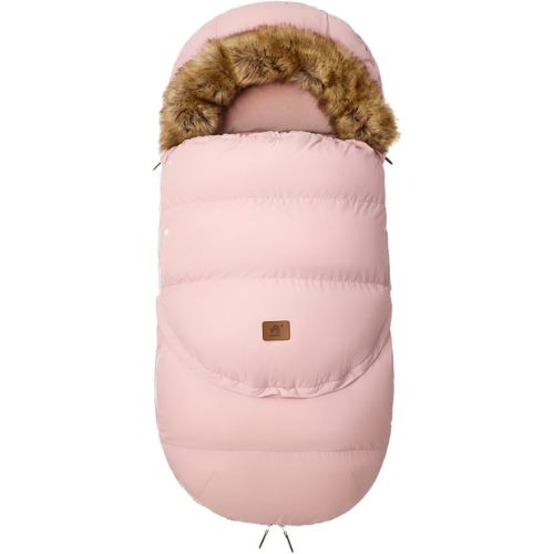 HOUSBAY Baby Stroller Bunting Bags Stroller Footmuff Detachable Universal Sleeping Bag Winter Outdoor Hooded Bunting Bag Windproof and Water-Resistant Suitable Below 5 ℃