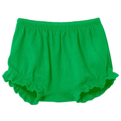 City Threads USA-Made Girls Soft Cotton Bloomer Diaper Cover | Elf Green - Newborn