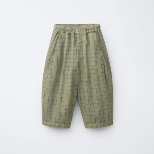 PLAID COMFY BAGGY PANTS - Mid-green | ZARA United States