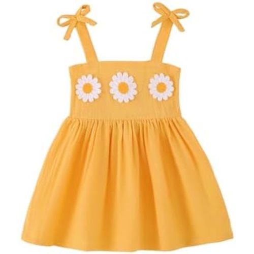Toddler Baby Girl Dress Newborn Girl Dresses Infant Sleeveless Halter Sundress Baby Clothes for Girls 3M-3T