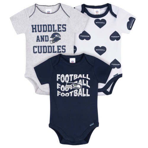 3-Pack Baby Girls Seattle Seahawks Short Sleeve Bodysuits – Gerber Childrenswear