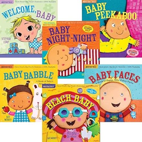 Indestructibles Baby Set: Baby Babble; Baby Peekaboo; Baby Faces; Baby Night-Night; Beach Baby; Welcome Baby