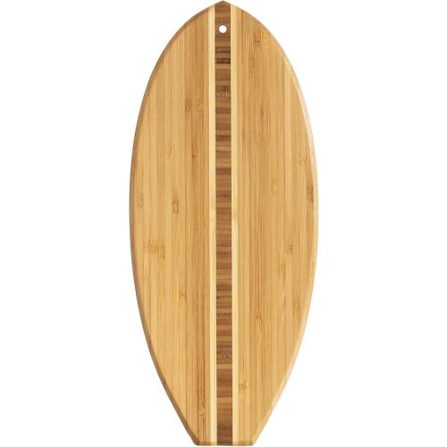 Totally Bamboo Lil' Surfer Surfboard Shaped Bamboo Serving and Cutting Board, 14-1/2" x 6