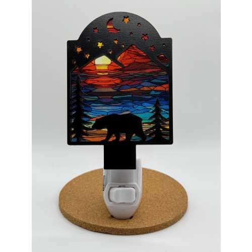 Bear in Mountains Night Light
