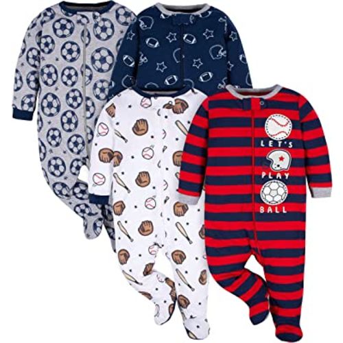 Gerber baby-boys 4 Pack Sleep 'N Play Footie
