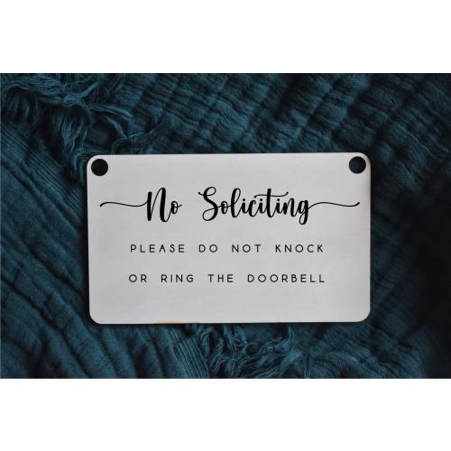 Do Not Knock or Ring the Doorbell, Sleeping Baby, Loud Ass Dog, No Soliciting Sign, Calligraphy No Soliciting Sign, black and white sign