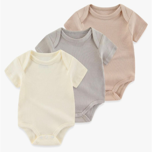 Ruliby Baby Bodysuit Boy Girl Clothes Soft Newborn Infant Outfit Short Sleeve Romper