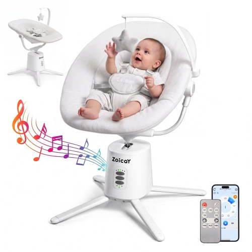 Zoicay, Electric Baby Swing, 26.4" x 19.1" x 33.9", White