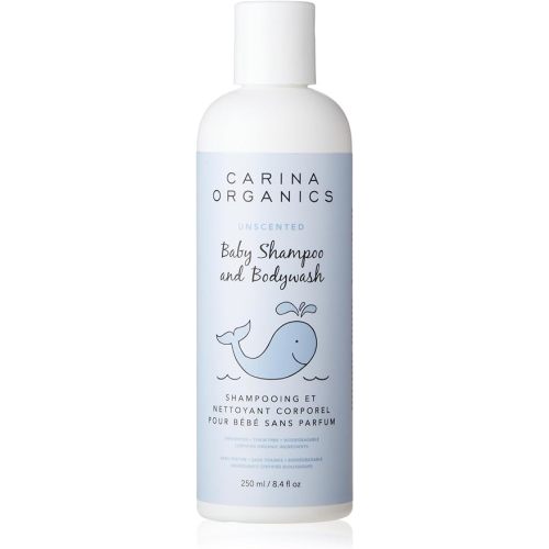 Carina Organics Unscented Ba$By Shampoo & Body Wash, 250 Milliliters