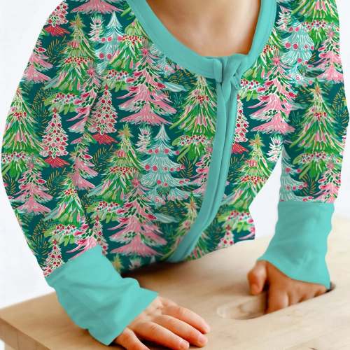 Brushstroke Merry Trees Bamboo Convertible Zippy