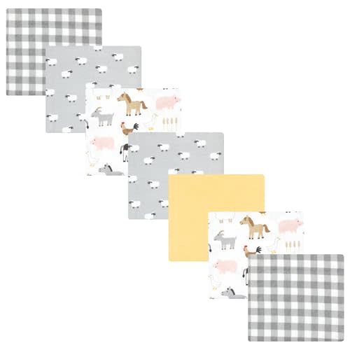 Luvable Friends Little Treasure Flannel Receiving Blankets 7pk