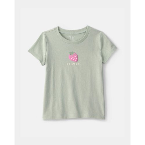 Toddler Girl Strawberry Graphic Tee - Green | Carter's