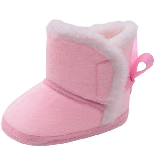 Mrzhqd Baby Winter Shoes Soft Fashion Warm Boys Girls Snow Booties Shoes Pink Size 0-3 Months