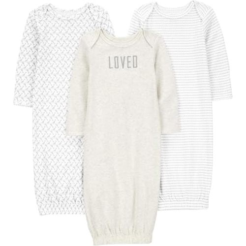 Simple Joys by Carter's Baby 3-pack Neutral Cotton Sleeper Gown