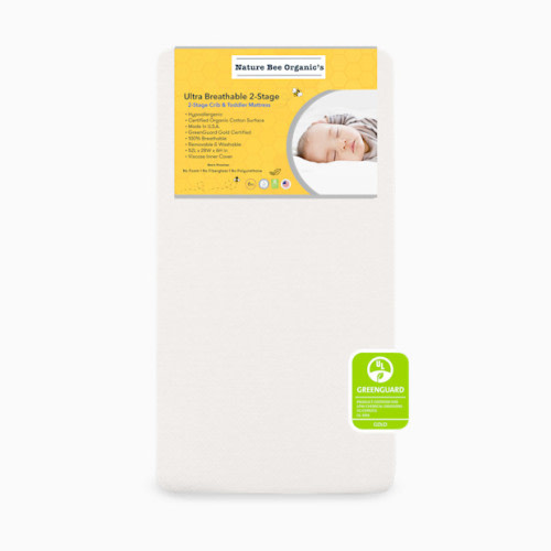 Ultra Breathable Crib & Toddler Mattress - Organic White