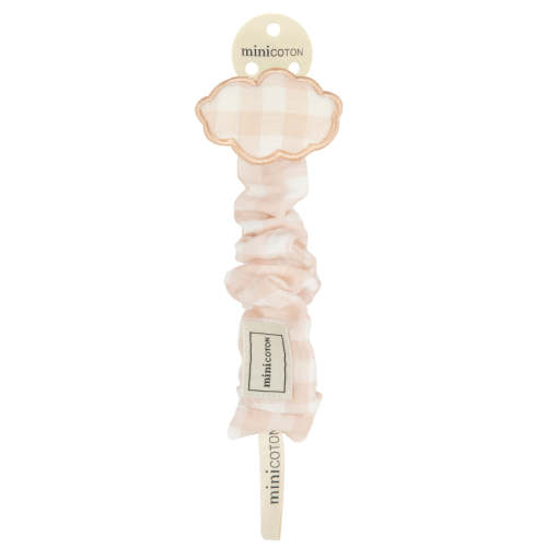 Binky Clip · Nube Muslin Vichy Rosa · Minicoton