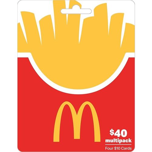 McDonald's Multipack Physical Gift Card - 4 x $10 - $40