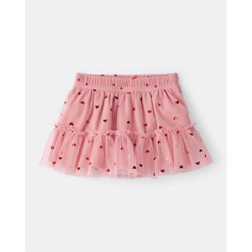 Baby Girl Heart Tulle Skort - Pink | Carter's