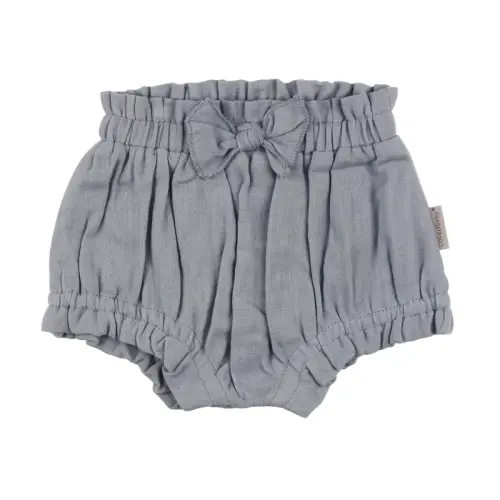 Blueberry | Organic Muslin Ruffle Bloomer 0-3m