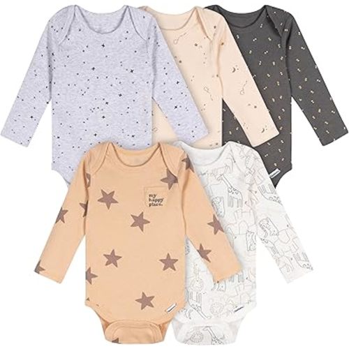 Gerber Unisex Baby 6 Pack Long-sleeve Onesies Bodysuit