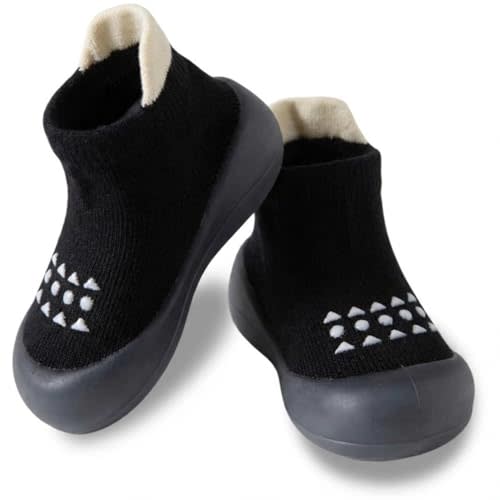 Hstyle Baby Sock Shoes Toddler Walking Shoes Infant Non-Slip Slippers Soft Rubber Sole Sneakers for Baby Boys Girls
