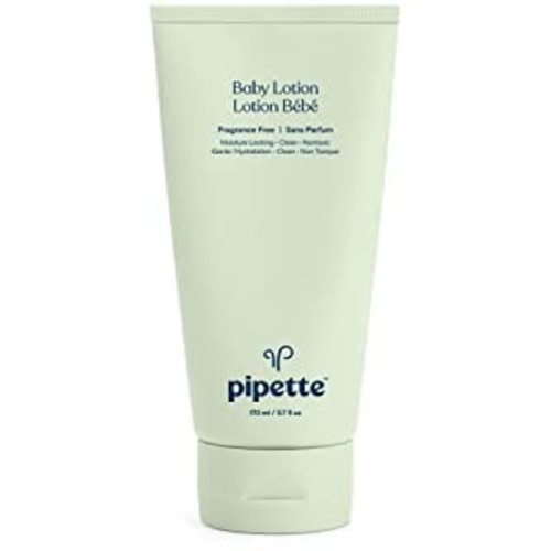 Pipette Baby Lotion - Fragrance Free, Hydrates & Nourishes Sensitive Skin, Baby Essentials for Newborn, Renewable Plant-Derived Squalane, 5.7 Fl oz