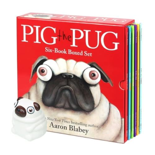 Pig the Pug six-book boxed set + Bonus artwork and Squishy(Pig the Pug, Pig the Winner, Pig the Fibber, Pig the Star, Pig the Stinker, Pig the Elf)