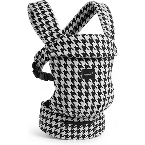 GROWNSY Baby Carrier Newborn to Toddler with Head Support, Houndstooth