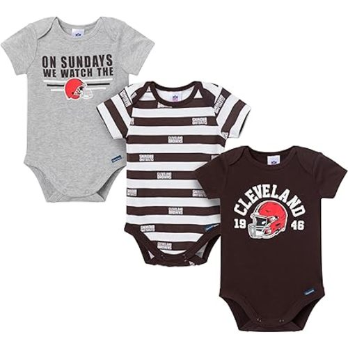 Gerber NFL baby-boys Nfl 3-pack Onesie Bodysuit