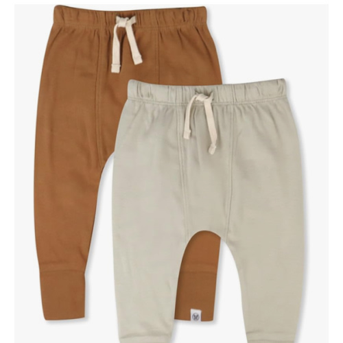 HonestBaby Unisex-Baby Multipack Honest Pants Joggers Pull on 100% Organic Cotton for Infant Baby and Toddler, Boys, Girls, Unisex