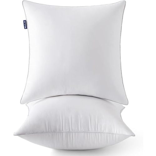 MIULEE 20 x 20 Pillow Inserts (Set of 2) -Throw Pillows for Couch Sofa with 100% Cotton Covers