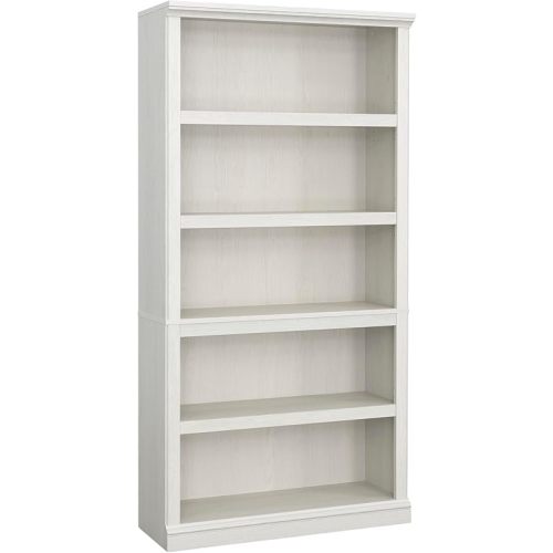 Sauder 5 Tier Book Shelf Wooden Bookcase Multipurpose Bookshelf for Home Office, Living Room, in Glacier Oak
