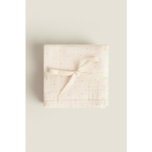 SET OF MULTICOLORED BABY MUSLIN CLOTHS (SET OF 3) - Pink | ZARA United States