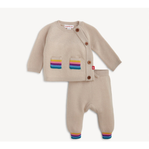 Magnetic Wool Rainbow Stripe set