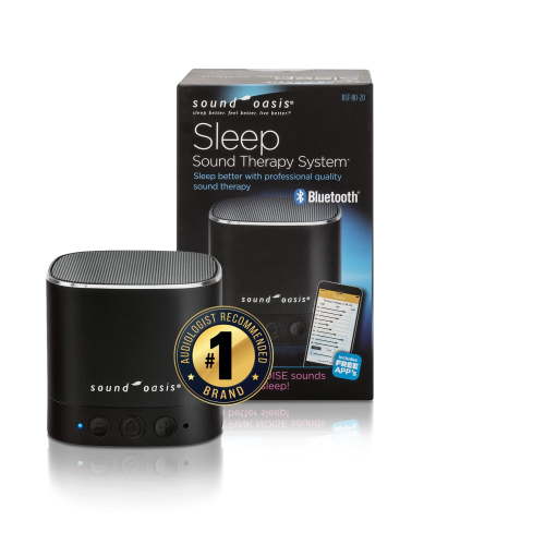 Sound Oasis Pink Noise Bluetooth Sound Machine for Sleeping, 20 Non-Looping Soothing Sounds with Speaker & Memory Function, Portable Sleep Sound Therapy for Home, Office or Travel