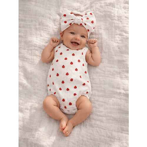 Ladybug / Organic Pointelle Dune Bubble