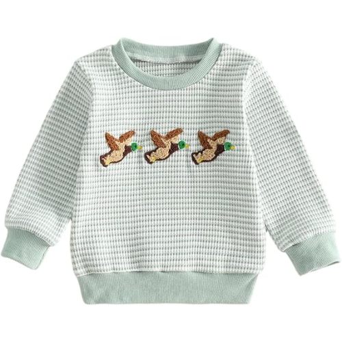 Bagilaanoe Toddler Baby Boy Sweatshirt Pullover Outfit Football Duck Outfit | Crewneck, Long Sleeve Tops, Football outfit boy, Duck Hunting Sweatshirts, Smocked, long-sleeve with ribbed cuffs,casual