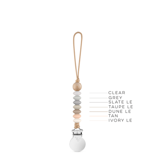 Jet Cutie Clip - Beaded Teething Pacifier Clip – Ryan And Rose
