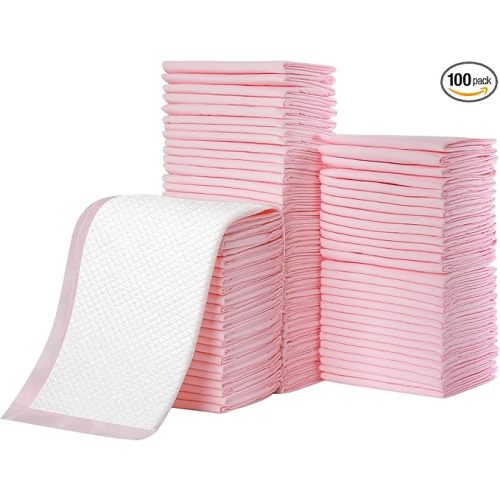 Disposable Changing Pad Liners Pack of 100 Baby Incontinence Changing Pads Diaper UnderPads Ultra Soft Super Absorbent Waterproof Mat 13 x18 in