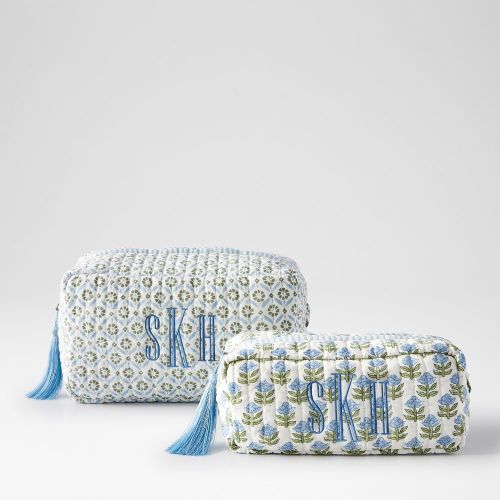 Block Print Travel Pouch Set